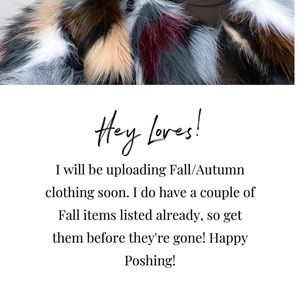 Fall clothing coming soon.